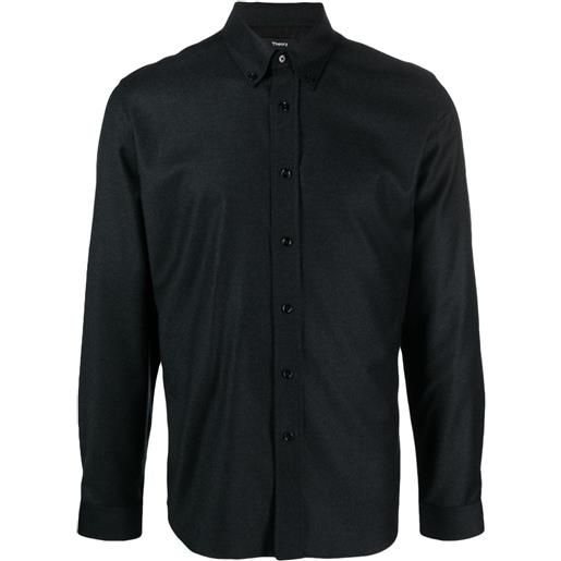 Theory giacca-camicia con effetto mélange - grigio