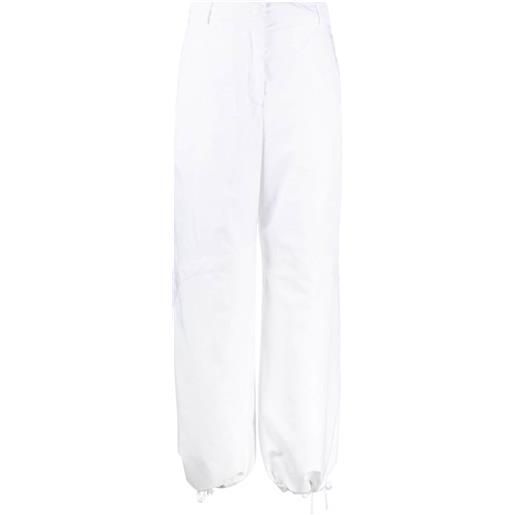 Moncler pantaloni dritti a vita alta - bianco