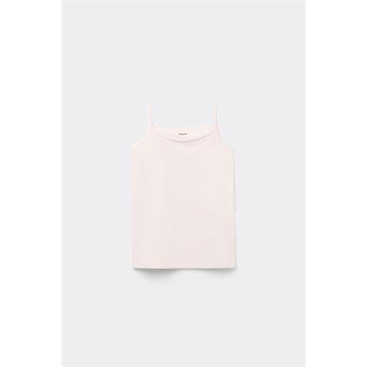 Tezenis canotta in cotone con spalline sottili e scollo tondo bambina bambina rosa