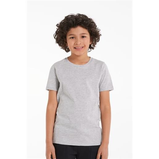 Tezenis t-shirt basic girocollo in 100% cotone bimbi unisex unisex grigio