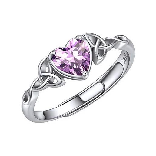 ChicSilver anelli donna argento 925 regolabili con alessandrite pietra portafortuna giugno anello donna argento 925 con pietra anelli regolabili donna con confezione regalo