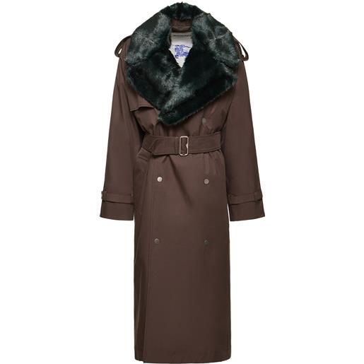 BURBERRY cappotto in gabardina di cotone / cintura