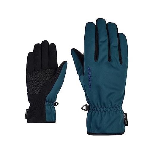 Ziener guanti funzionali da uomo, per attività all'aria aperta, antivento, traspiranti, blu navy, 9