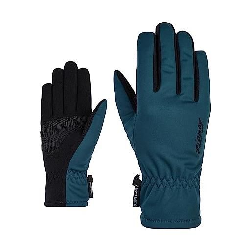 Ziener importa guanti da donna funzionali/outdoor, antivento, traspiranti, blu navy, 8