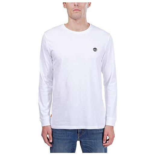 Timberland oyster river tfo chest logo long sleeve tee (reg) white, t-shirt, 