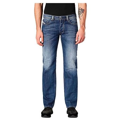 Diesel larkee jeans straight, blu (denim 01), 36w / 32l uomo