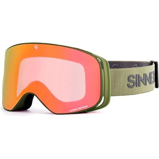 Sinner olympia + ski goggles arancione double orange sintrast/ cat1