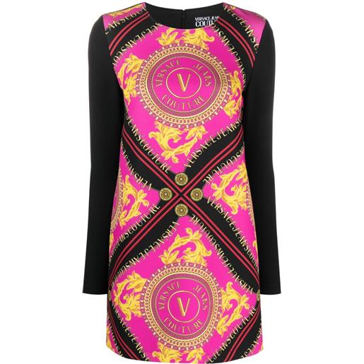 Versace Jeans Couture abito corto con stampa - rosa