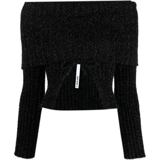A. ROEGE HOVE maglione crop con dettaglio cut-out - nero