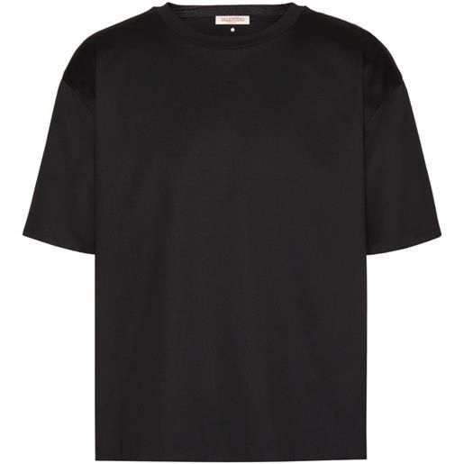Valentino Garavani t-shirt con motivo ondulato doppio - nero
