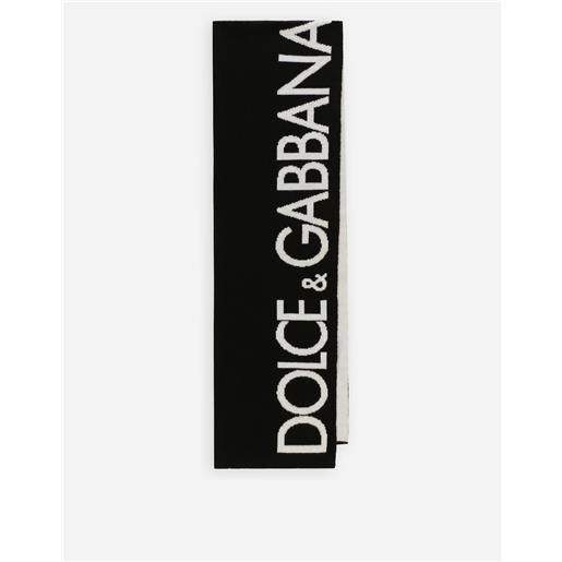 Dolce & Gabbana sciarpa in maglia con logo jacquard