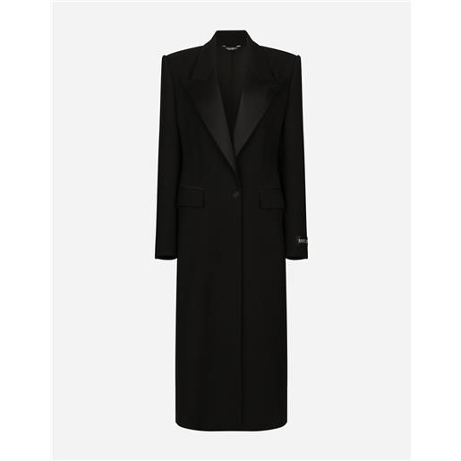 Dolce & Gabbana cappotto lungo tuxedo monopettto in lana