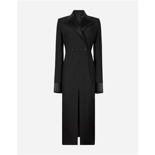Dolce & Gabbana abito longuette robe manteau in tela di lana