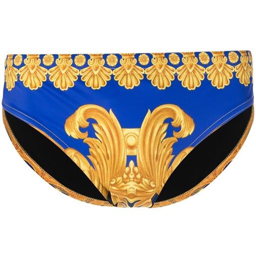 Versace costume da bagno con stampa barocca - blu