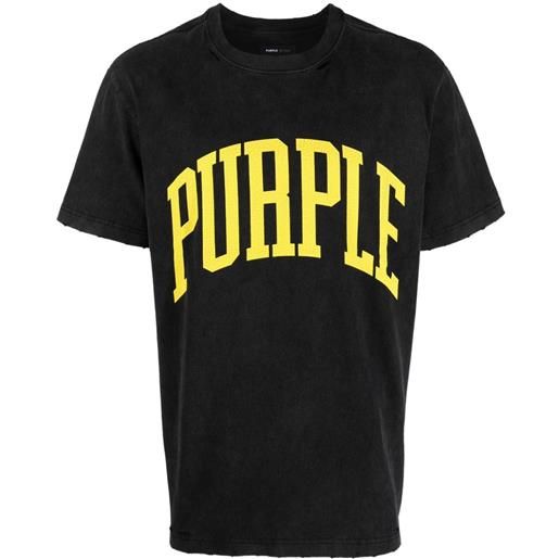 Purple Brand t-shirt con stampa - grigio
