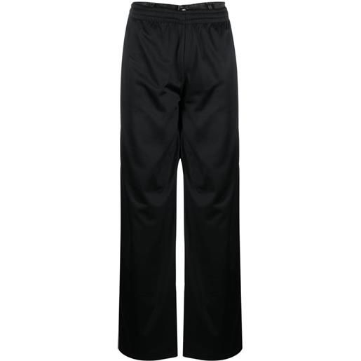 Y/Project pantaloni a gamba ampia con ricamo - nero