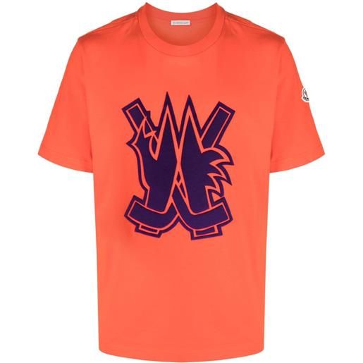 Moncler t-shirt con stampa - arancione