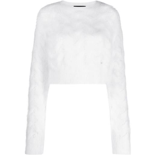 Dsquared2 maglione in mohair - bianco