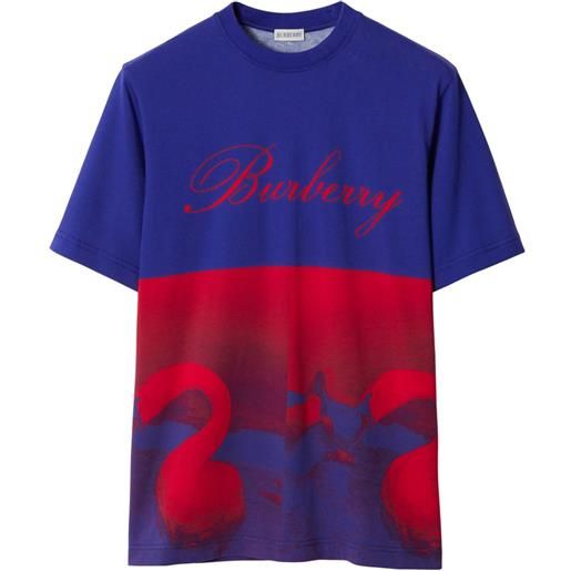 Burberry t-shirt con stampa - viola