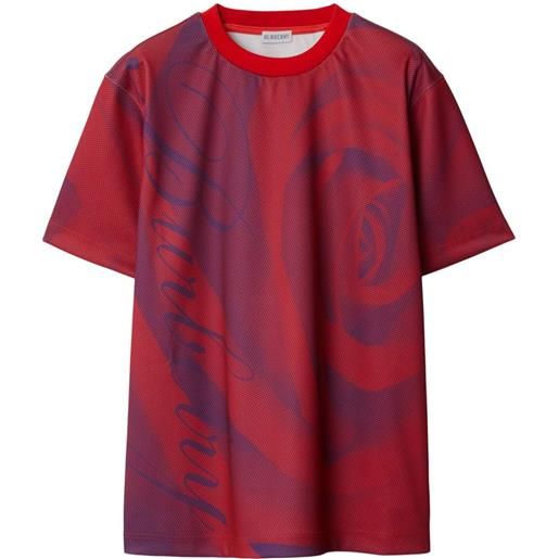 Burberry t-shirt con stampa - rosso