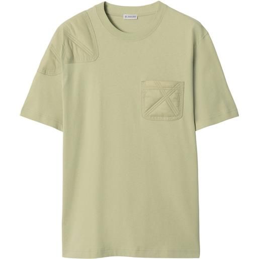Burberry t-shirt con inserti - verde