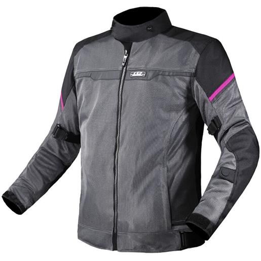 LS2 giacca riva lady jacket black dark grey pink | LS2