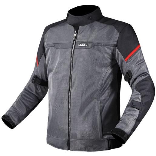 LS2 giacca riva man jacket black dark grey red | LS2