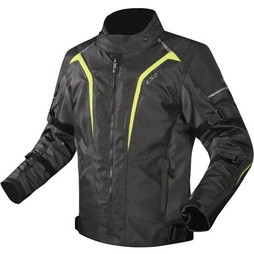 LS2 giacca sepang man jacket black grey h-v yellow | LS2