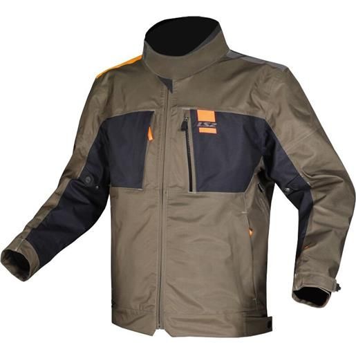 LS2 giacca titanium man jacket green blue h-v orange | LS2