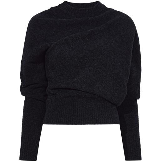 Proenza Schouler asymmetric wool-blend jumper - nero
