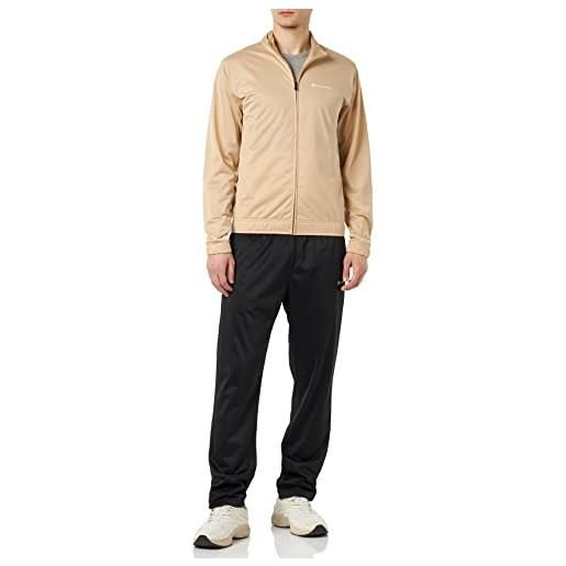 Champion legacy tracksuits american classics, tuta sportiva uomo, marrone tortora nero, l