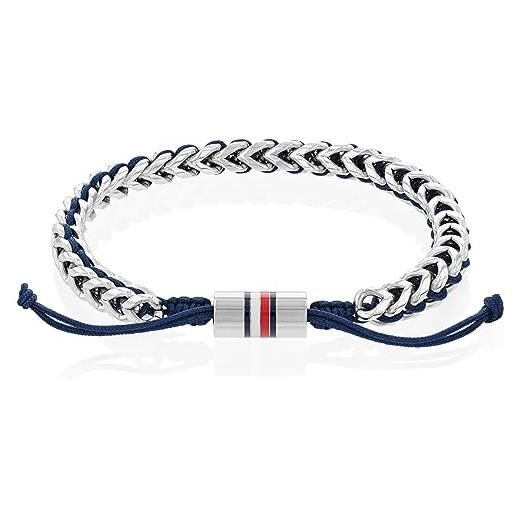Tommy Hilfiger jewelry braccialetto in corda da uomo blu navy - 2790511
