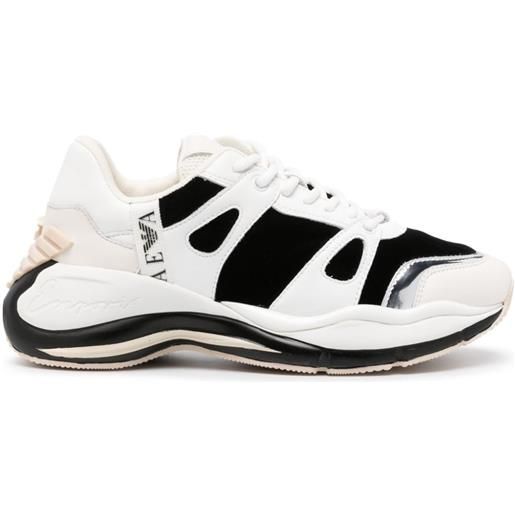 Emporio Armani sneakers con design a inserti - bianco