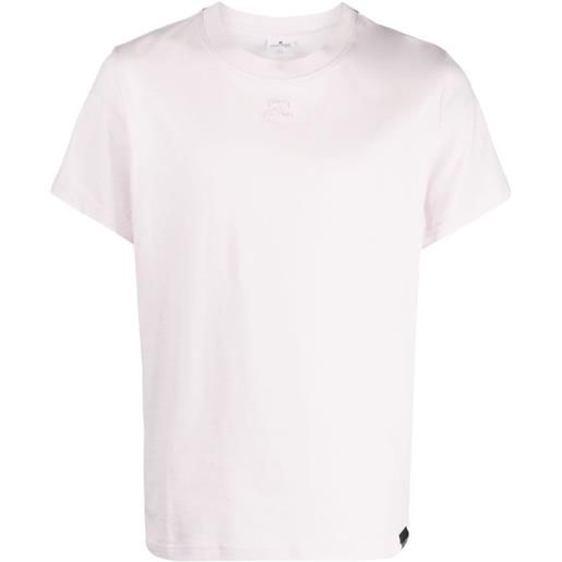 Courrèges t-shirt con ricamo - rosa
