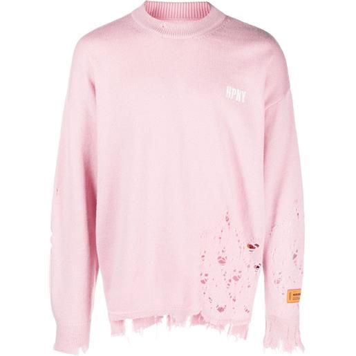 Heron Preston maglione con ricamo - rosa