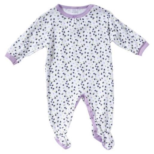 Schiesser baby 138289-100 - pigiama intero lungo, bambina, bianco (weiß (100-weiss)), 68 (5 mesi)