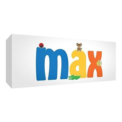 Little Helper max3084-15de - stampa su tela personalizzata con nome, misura max, 30 x 84 x 4 cm