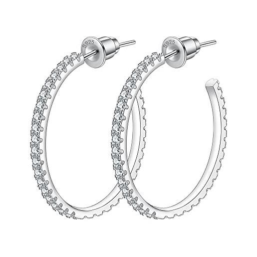 GDDX orecchini a cerchio, orecchini cerchio donna argento 925 hoops orecchini anallergici donna regalo di gioielli di moda ragazza