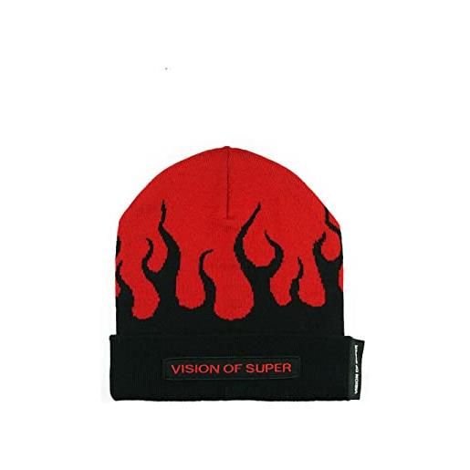 VISION OF SUPER cappello uomo rosso nero fiamma unisex cappelli
