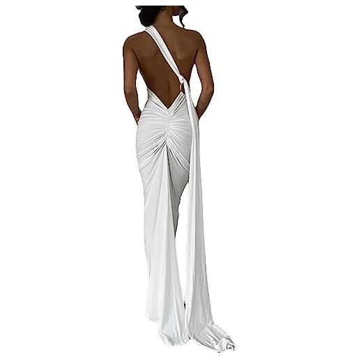 Hongsuny donne sexy backless dress spaghetti strap backless maxi dress sexy open back hollow long dresses for cocktail evening club party
