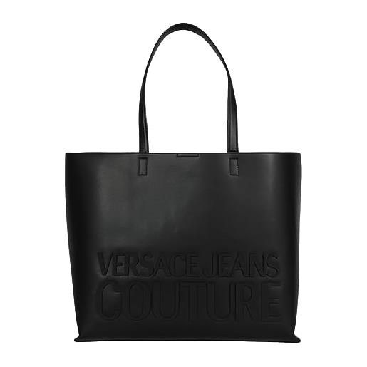 Versace jeans couture borsa a spalla da donna marchio versace jeans couture, modello institutional logo 74va4bh7zs613, realizzato in pelle sintetica. Nero