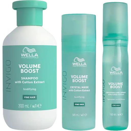 WELLA kit invigo volume boost bodyfing shampoo 300ml + mask 145ml + spray 150ml