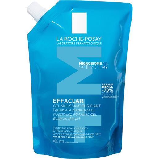 La Roche Posay effaclar+m gel detergente schiumogeno purificante refill 400ml La Roche Posay