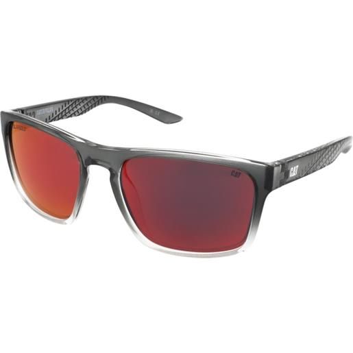 Caterpillar cts 8017 113p | occhiali da sole sportivi | unisex | plastica | quadrati | grigio, trasparente | adrialenti