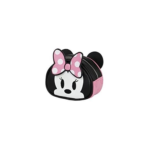 Disney minnie mouse face-monedero heady, blanco, 12.5 x 9.5cm