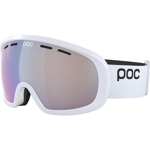 Poc fovea mid photochromic ski goggles bianco light pink sky blu/cat1-3