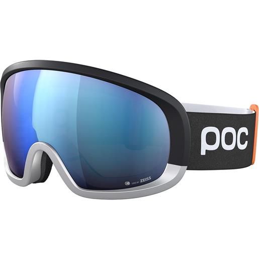 Poc fovea mid race ski goggles nero partly sunny blue/cat2
