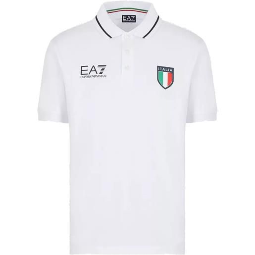 EA7 Emporio Armani polo t shirt ea7 8npfc0 pca2z italia uomo bianco
