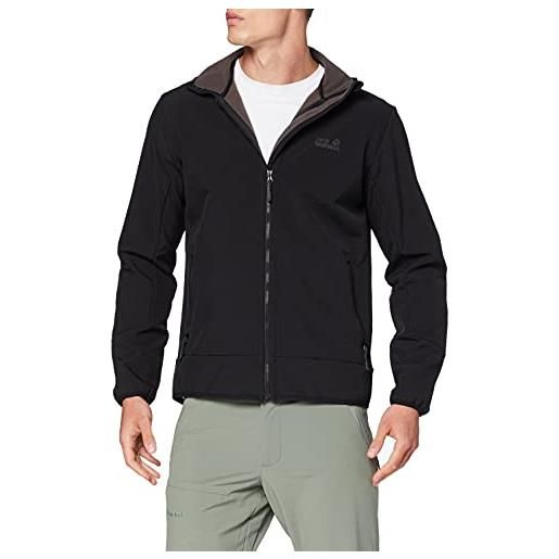 Jack Wolfskin - giacca da uomo glacier valley ii, uomo, softshell jacke glacier valley ii jacket, black, l
