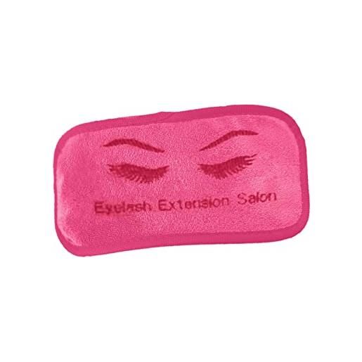MagiDeal estensione ciglia riutilizzabile fronte pad supporto per estensione asciugamano in microfibra vassoio supporto per innesto di ciglia morbide, rosa
